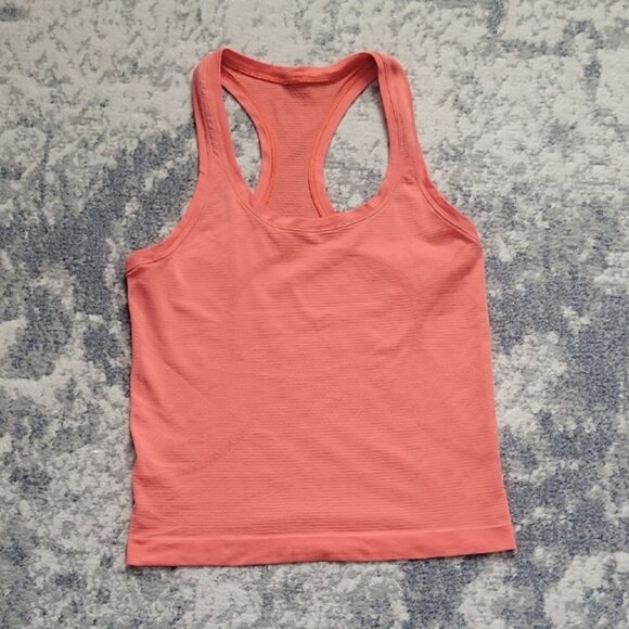 Lululemon Athletica Orange Fitted Sleeveless Tank Top - Picture 1 of 6